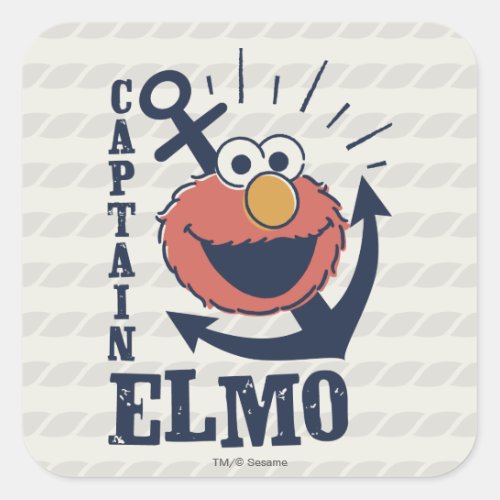 Captain Elmo Square Sticker