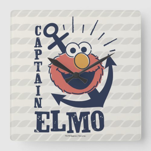 Captain Elmo Square Wall Clock