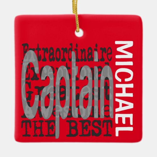 Captain Extraordinaire CUSTOM Ceramic Ornament