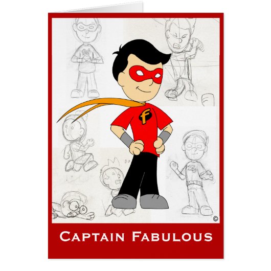 Captain Fabulous: Blank Note Cards (Front)