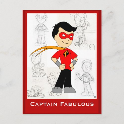 Captain Fabulous Post Card