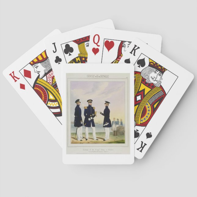 Captain, Flag Officer and Commander (Undress) plat Poker Cards (Back)