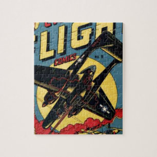 Captain Flight Vintage Golden Age Comic Book Jigsaw Puzzle