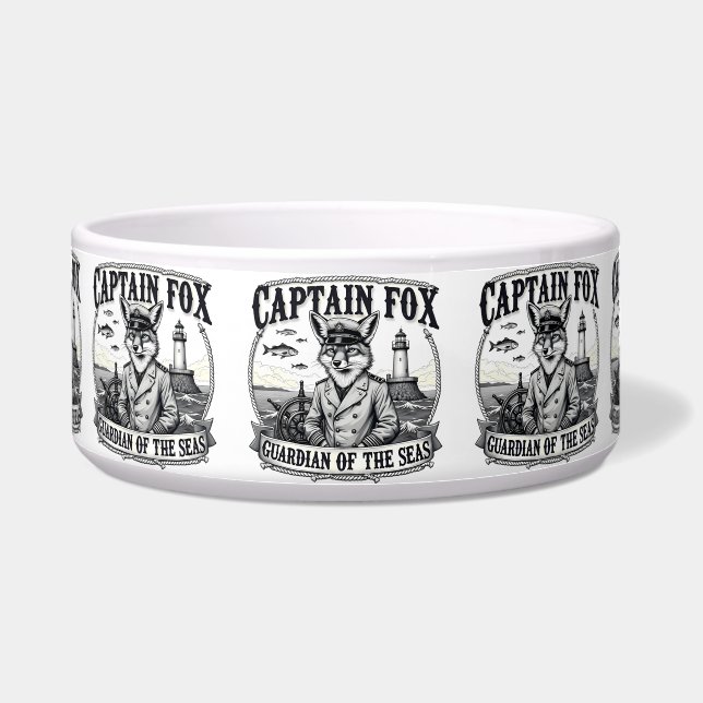 Captain Fox Guardian of Seas Nautical Design Bowl (Front)