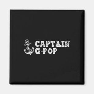 Captain G-pop Sailing Boating Vintage Boat Anchor Magnet
