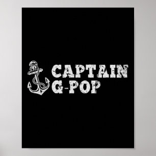 Captain G-pop Sailing Boating Vintage Boat Anchor Poster