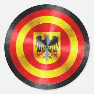 Captain Germany Hero Shield Classic Round Sticker