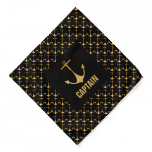 Captain, Gold Anchor Bandana