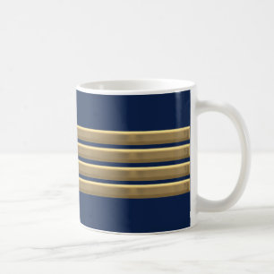 Captain gold stripes coffee mug