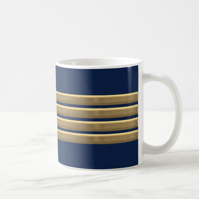Captain gold stripes coffee mug (Right)