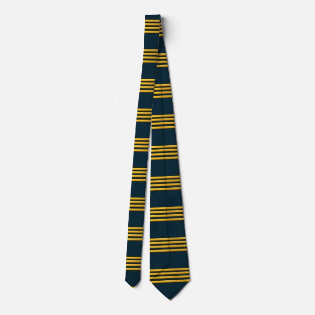 Captain gold stripes , neck tie (Back)