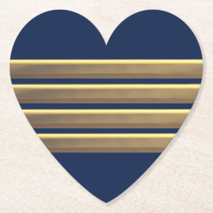Captain gold stripes paper coaster