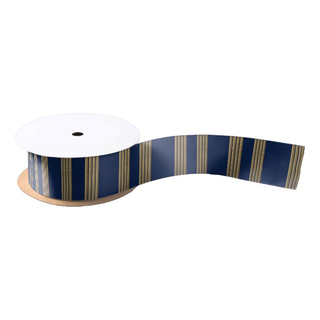 Captain gold stripes satin ribbon (Spool)