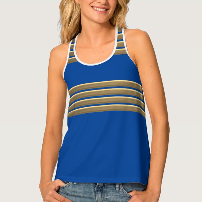 Captain gold stripes tank top (Front)