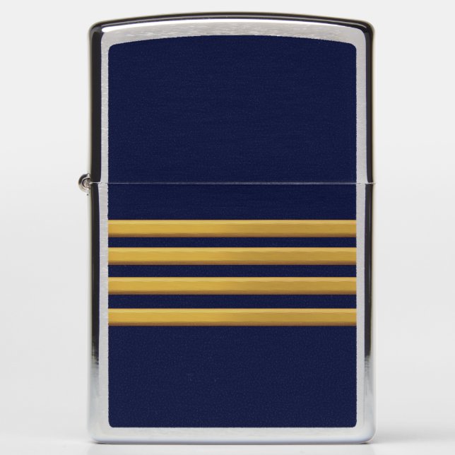 Captain gold stripes   zippo lighter (Front)