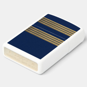 Captain gold stripes zippo lighter