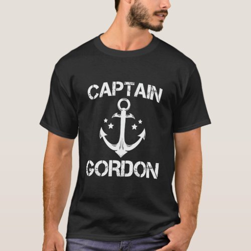 Captain Gordon Funny Birthday Personalized Surname T_Shirt
