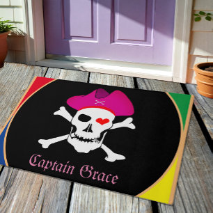 Captain Grace - Pirate house mat, Pirates Flag Doormat
