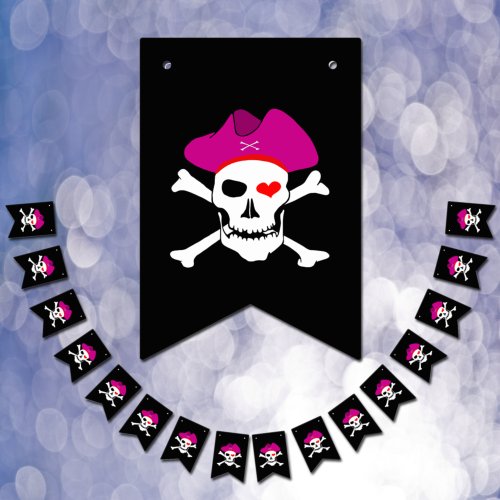 Captain Grace Pirates Bunting Flags Boat Party Bunting Flags
