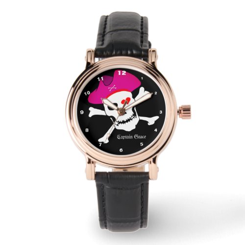 Captain Grace  Pirates Flag Skull  Boat fashion Watch