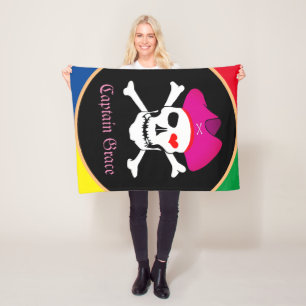 Captain "Grace" & Pirates - Treasure Island /Girls Fleece Blanket