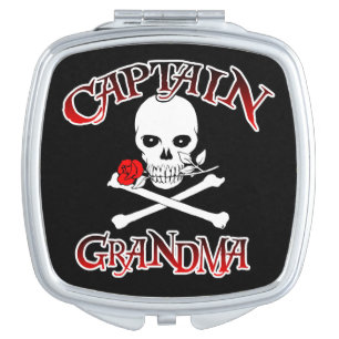 Captain Grandma Compact Mirror