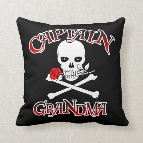 Captain Grandma Throw Pillow