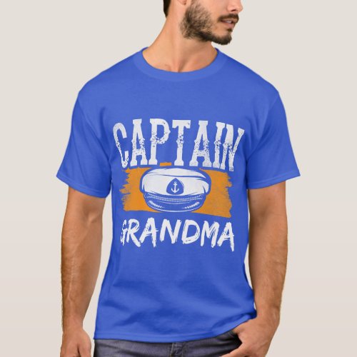 Captain Grandma Yacht Crew Boat Ship Grandmother N T_Shirt