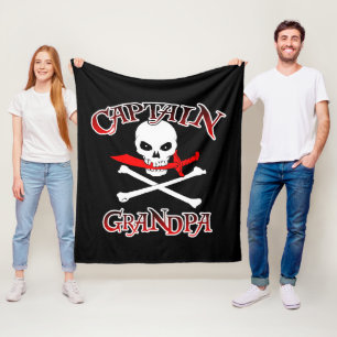 Captain Grandpa Fleece Blanket