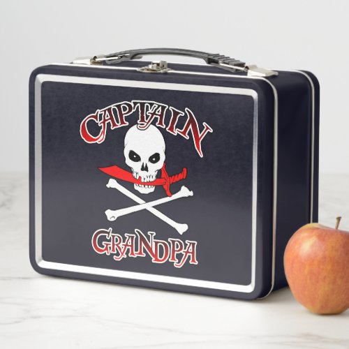 Captain Grandpa  Metal Lunch Box
