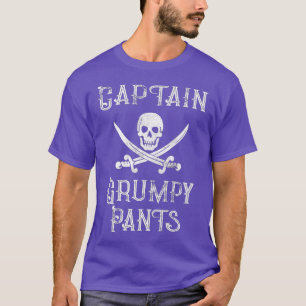 Captain Grumpy Pants Personalized Pirate Pontoon T-Shirt