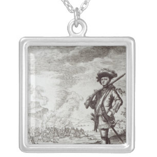 Captain Henry Morgan at the sack Silver Plated Necklace