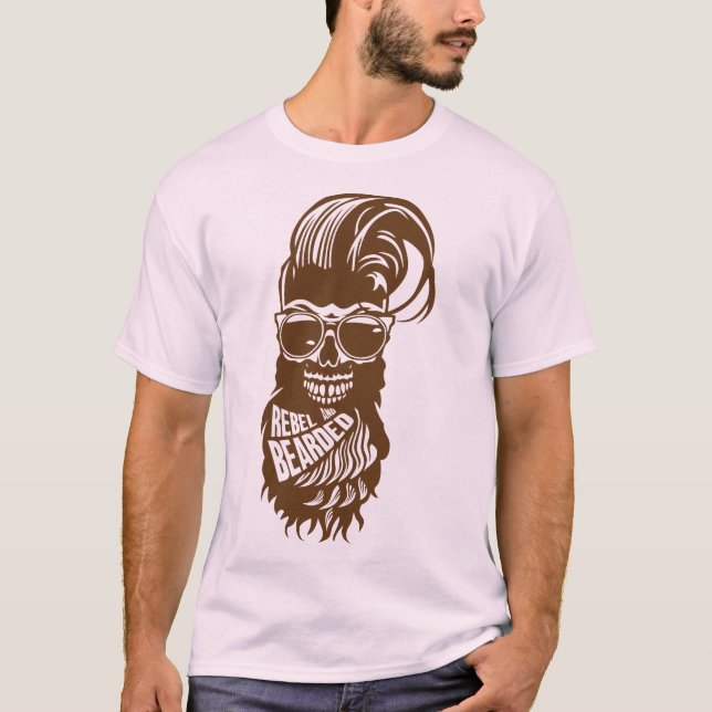 captain hipster citation rebel bearded beard T-Shirt (Front)