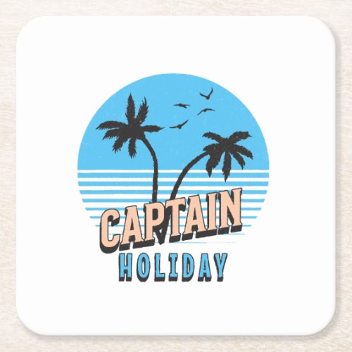 Captain Holiday Square Paper Coaster