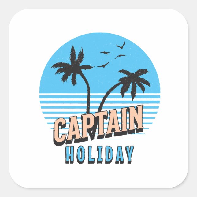 Captain Holiday Square Sticker (Front)