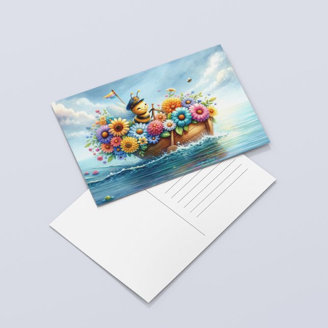 Captain Honeybee's Floral Flotilla Postcard (Creator Uploaded)