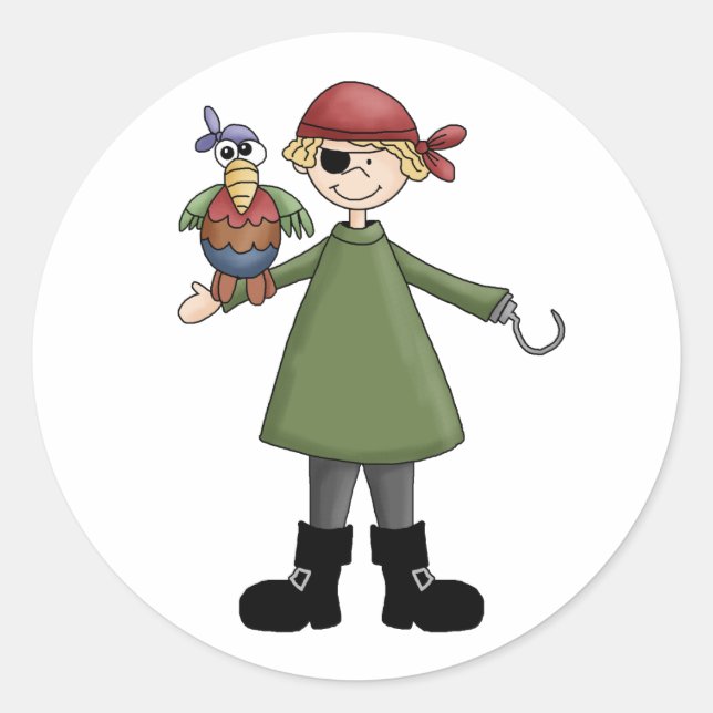Captain Hook Classic Round Sticker (Front)