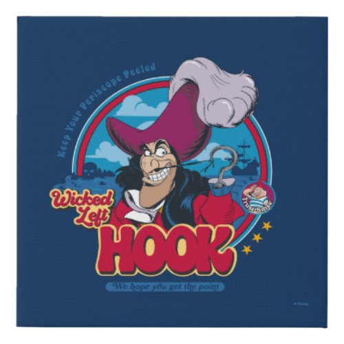 Captain Hook  Wicked Left Hook Faux Canvas Print