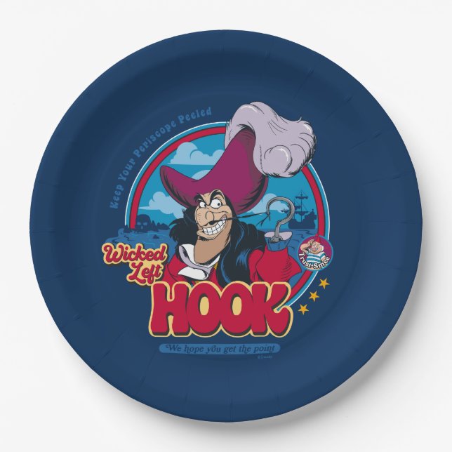 Captain Hook | Wicked Left Hook Paper Plates (Front)