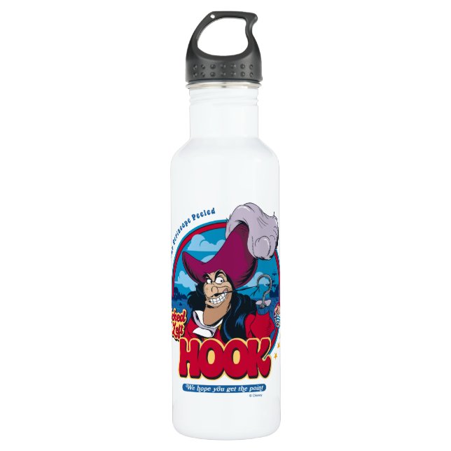 Captain Hook | Wicked Left Hook Stainless Steel Water Bottle (Front)