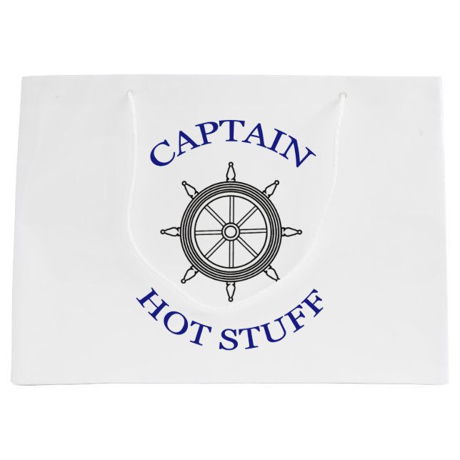 "Captain Hot Stuff" Large Gift Bag (Front)