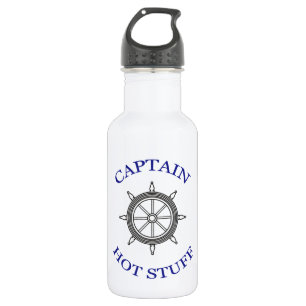 "Captain Hot Stuff" Stainless Steel Water Bottle