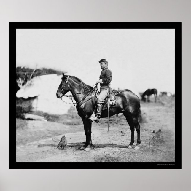 Captain Howard on Horseback at Falmouth 1863 Poster (Front)