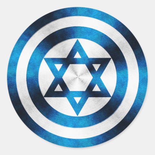 Captain Israel Hero Shield Classic Round Sticker