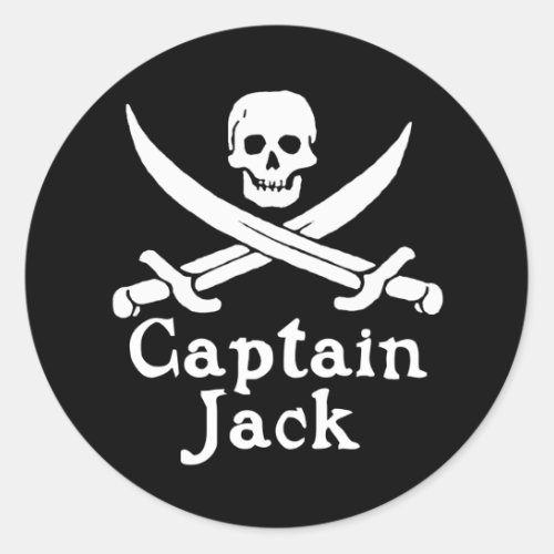 Captain Jack Classic Round Sticker