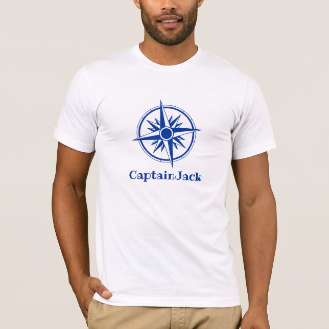 "Captain Jack" Customize Compass Rose T Shirt (Front)