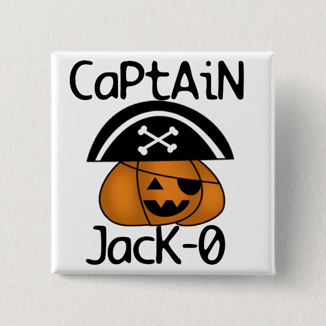 Captain Jack=O Halloween tshirts and gifts Pinback Button (Front)