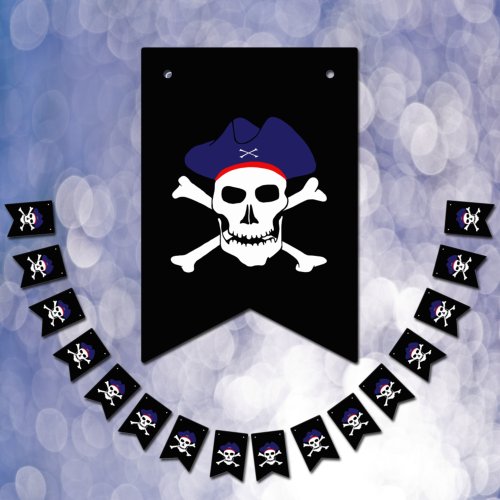 Captain Jack Pirates Bunting Flags Boat Party Bunting Flags