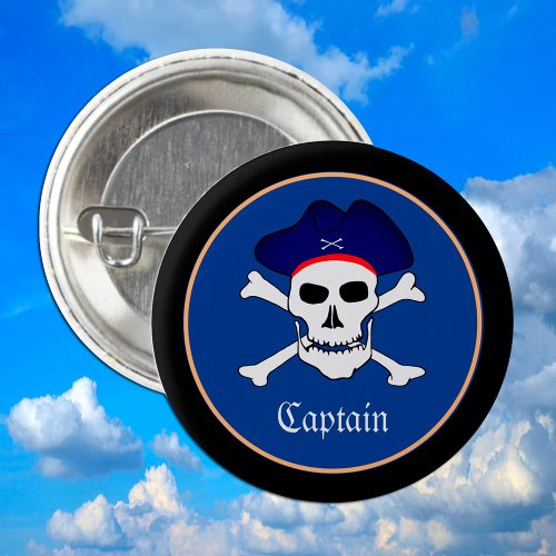 Captain Jack  Pirates Flag Pirate  boys Party Button