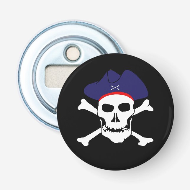 Captain Jack & Pirates Flag, Skull /boating party Bottle Opener (Front)